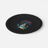 It's My Birthday Cute Sea Turtle Ocean Birthday Pa Pappteller (Schrägansicht)