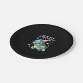 It's My Birthday Cute Sea Turtle Ocean Birthday Pa Pappteller (Schrägansicht)
