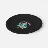 It's My Birthday Cute Sea Turtle Ocean Birthday Pa Pappteller (Schrägansicht)