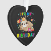 Its My Birthday Cute Sloth Birthday Party Costumes Ornament (Vorderseite)