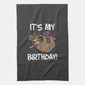 It's My Birthday Cute Sloth Party Outfit T-Shirt Geschirrtuch (Vertikal)