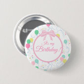 It's My Birthday Pin | Birthday Party Wearable Pin Button (Vorne & Hinten)