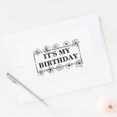 It's my birthday rechteckiger aufkleber (Umschlag)