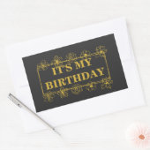 It's my birthday rechteckiger aufkleber (Umschlag)