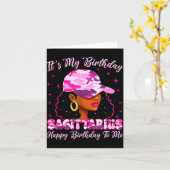 It's My Birthday Sagittarius Black Woman Nk Camo Karte (Gelbe Blume)