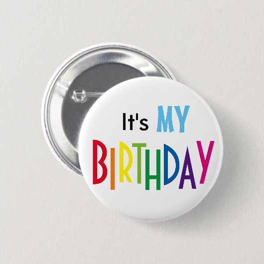 It's MY BIRTHDAY Stift Button (Vorne & Hinten)