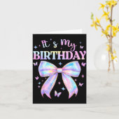 It's My Birthday Tie Dye Coquette Bow Butterfly Bi Karte (Gelbe Blume)