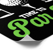 It's My Birthday Time To Par Tee Golfer Golf Party Poster (Ecke)