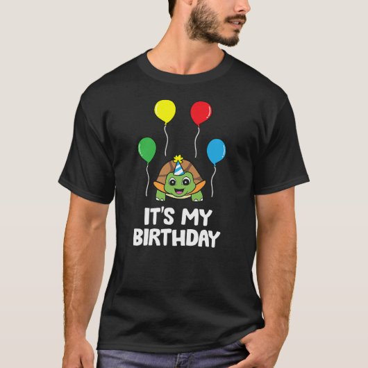 It's My Birthday Turtle Birthday Party T-Shirt (Vorderseite)