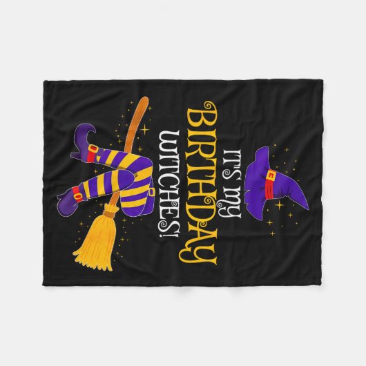 It's My Birthday Witches! Family Matching Costume Fleecedecke (Vorderseite (Horizontal))
