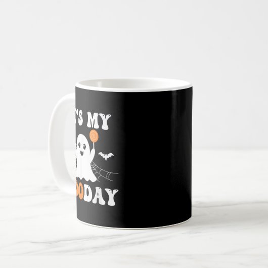 It's My Booday Ghost Birthday Kaffeetasse (Vorderseite Links)