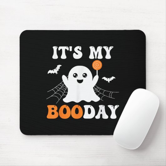 It's My Booday Ghost Birthday Mousepad (Mit Mouse)