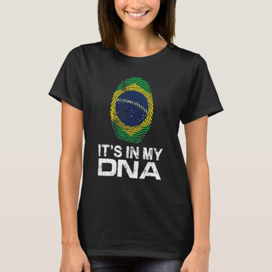 IT'S MY DNA IN Flag National Pride Fingerprint Bra T-Shirt (Vorderseite)
