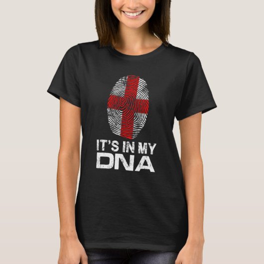 IT'S MY DNA IN flag national pride fingerprint Eng T-Shirt (Vorderseite)
