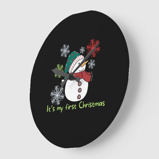 It's my first Christmas Große Wanduhr (Winkel)