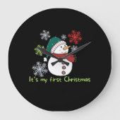 It's my first Christmas Große Wanduhr (Vorderseite)