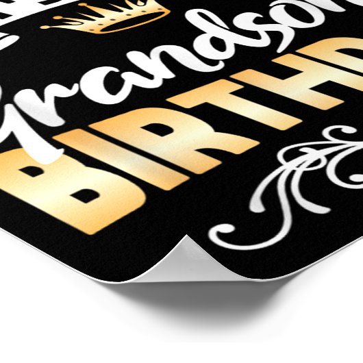 It's My Grandson's Birthday Shirt I Can't Keep Cal Poster (Ecke)