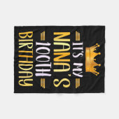 It's My Nana's 100th Birthday Happy 100 Years Old  Fleecedecke (Vorderseite (Horizontal))