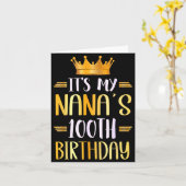 It's My Nana's 100th Birthday Happy 100 Years Old  Karte (Gelbe Blume)