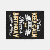 It's My Niece's Birthday Shirt I Can't Keep Calm N Fleecedecke (Vorderseite (Horizontal))