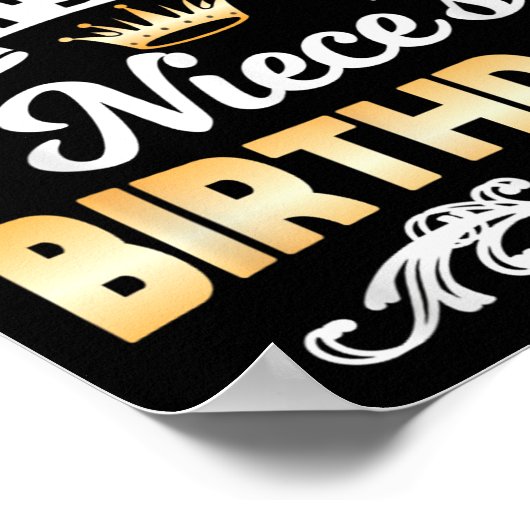 It's My Niece's Birthday Shirt I Can't Keep Calm N Poster (Ecke)