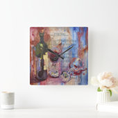 It's My Party Quadratische Wanduhr (Zuhause)