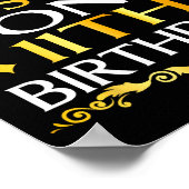 Its My Sons 11th Birthday Happy Birthday 11 Years  Poster (Ecke)