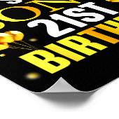 It's My Son's 21st Birthday Happy Birthday 21 Year Poster (Ecke)