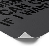 It's My Workout I Can Cry If I Want To - Funny Gym Poster (Ecke)