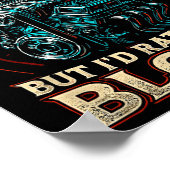 It's Nice To Be Stroked Funny Racing Mens Drag Rac Poster (Ecke)