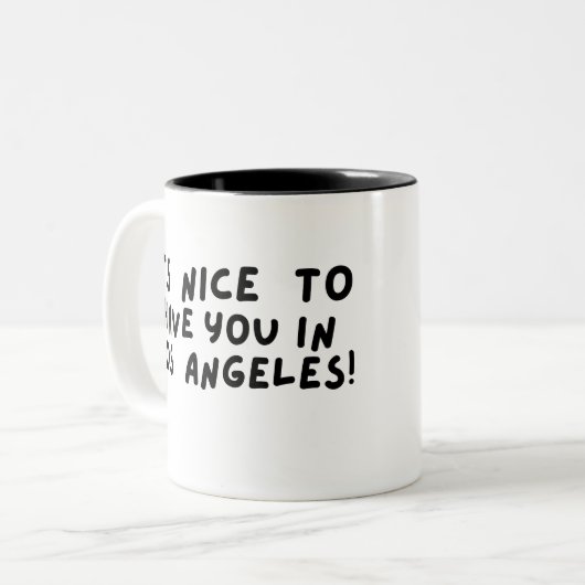 Its nice to have you in Los Angeles Zweifarbige Tasse (Vorderseite Links)