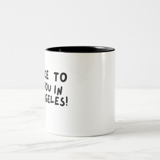 Its nice to have you in Los Angeles Zweifarbige Tasse (Mittel)