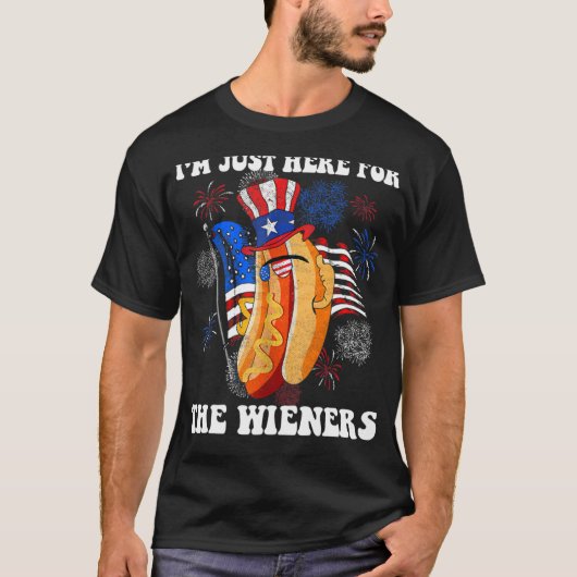 It's Not 4th of July Until My Wiener Comes Out Fun T-Shirt (Vorderseite)