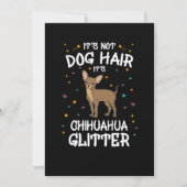 Its Not Dog Hair Its Chihuahua Glitter Einladung (Vorderseite)