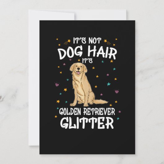 Its Not Dog Hair Its Golden Retriever Glitter Einladung (Vorderseite)