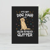Its Not Dog Hair Its Golden Retriever Glitter Einladung (Stehend Vorderseite)