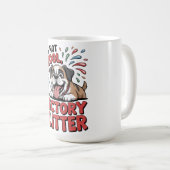It's Not Drool It's Victory Glitter Funny Dog Kaffeetasse (VorderseiteRechts)