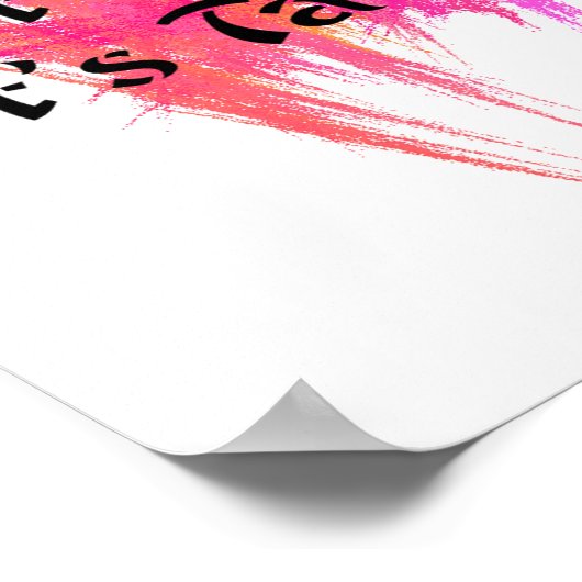 It's Not Easy - Taekwondo Pink Orange Poster (Ecke)