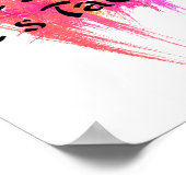It's Not Easy - Taekwondo Pink Orange Poster (Ecke)