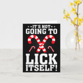 It's Not Going To Lick Itself Adult Funny Christma Karte (Gelbe Blume)