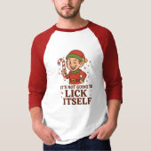 It's Not Going to Lick Itself Raglan T-Shirt (Vorderseite)