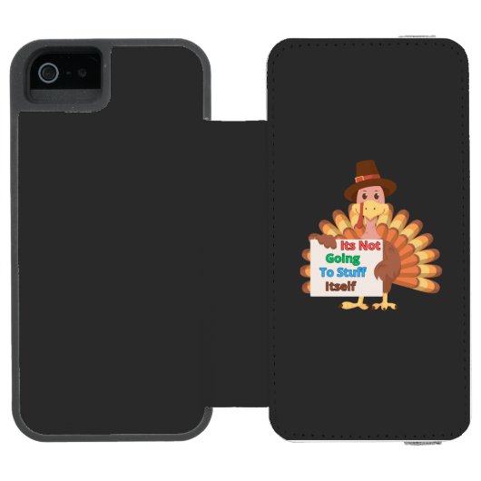 Its Not Going To Stuff Itself Incipio iPhone Geldbeutel-Hülle (Folio Geöffnet)