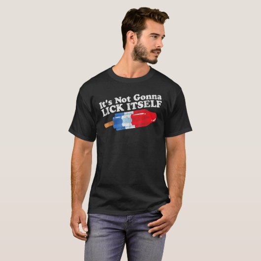 Its Not Gonna Lick Itself Popsicle 4th Of July T-Shirt (Vorne ganz)