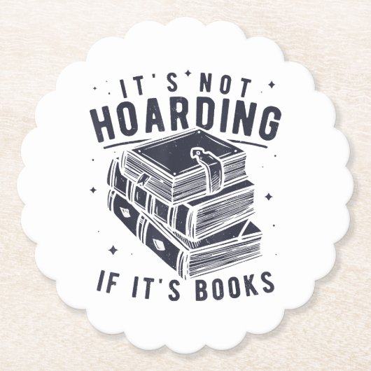 It's Not Hoarding If It's Books Book Lover Readers Untersetzer (Vorderseite)