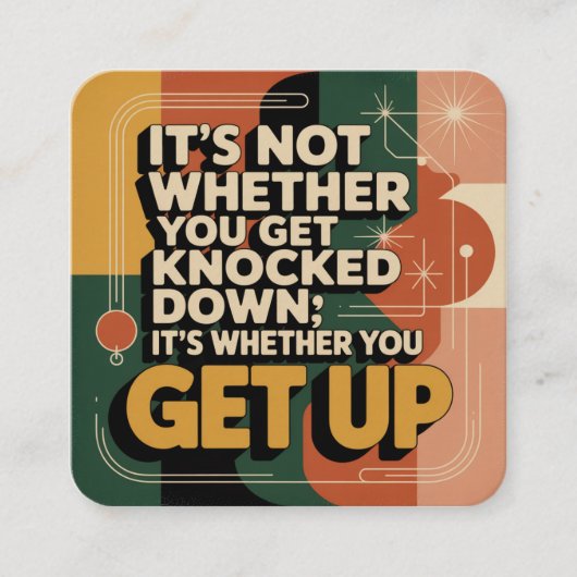 It's Not Whether You Get Knocked Down Begleitkarte (Vorderseite)