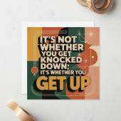 It's Not Whether You Get Knocked Down Mitteilungskarte (Vorderseite/Rückseite Beispiel)