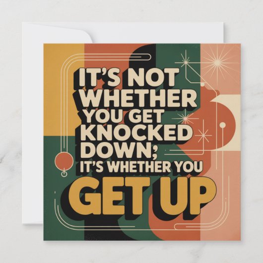 It's Not Whether You Get Knocked Down Mitteilungskarte (Vorderseite)