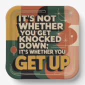 It's Not Whether You Get Knocked Down Pappteller (Vorderseite)