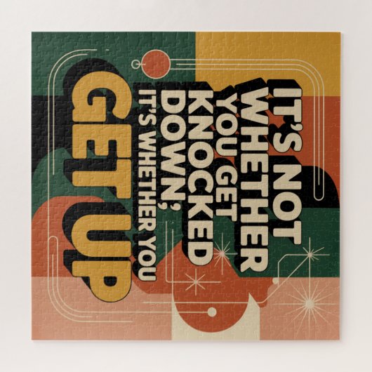 It's Not Whether You Get Knocked Down Puzzle (Horizontal)