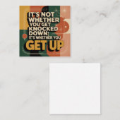 It's Not Whether You Get Knocked Down Quadratische Visitenkarte (Vorne/Hinten)